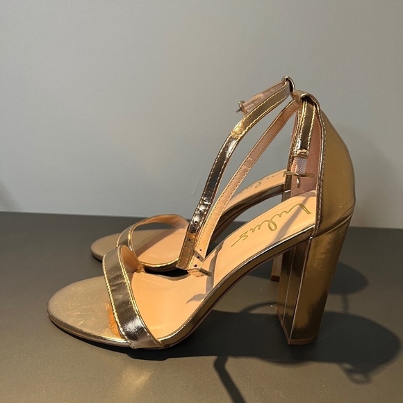 Lulus heels rose gold womens size 7.5 - Picture 1 of 6